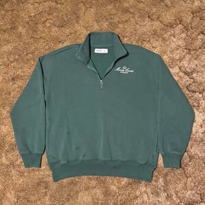 Hollister Monte Carlo Monaco Golf Quarter Zip Sweatshirt Green Large